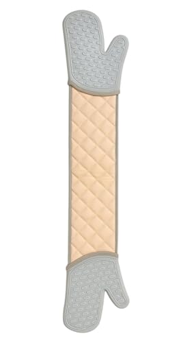 Pegador Luva Térmica Forno Duplo 43cm Resistente ao Calor (Cinza)