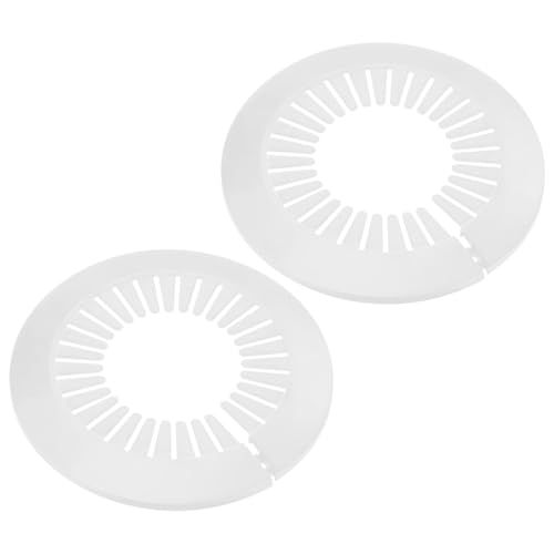 M METERXITY 2-Pack Pipe Cover Decoration, Suit for 75mm-100mm Outer Diameter Flange Water Pipe Escutcheon Water Pipe Drain Line Cover for Radiator Pipe/Water Drain Tube [White]