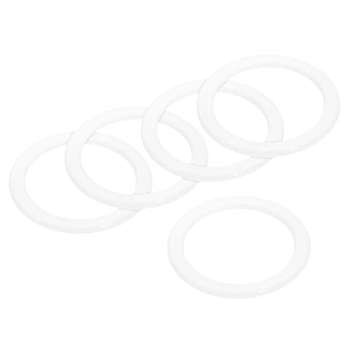 MECCANIXITY Junta Seal Cafetera de silicona blanca reemplazo anillo 56 x 73 x 3,3 mm para cafetera de aluminio de 6 tazas, paquete de 5