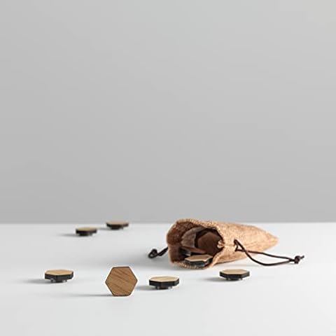 BU Products Bamboo Hexagon Fridge Magnets - Set of 20, Natural and Eco-friendly Wood, Hexagon Shaped, Gift, Whiteboard and Kitchen Cover