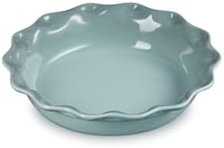 Le Creuset Stoneware Pie Dish, 9", Sea Salt