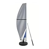 Sonnenschirmhülle Wasserdicht, Ampelschirm Schutzhülle mit Teleskopstange und Reißverschluss Passform für Sonnenschirm Wetterfest UV-Anti-Winddicht (A)