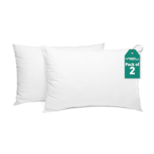 Image of MYTRIDENT Urban Comfort Pillows Set 100% Polyester | Pack of 2 Pillows | 40 Cms x 60 Cms| Fluffy | Bouncy | Washable | Poly-Filled Pillows | Vacuum Packed Pillows
