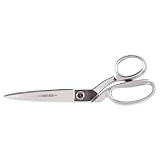 Klein Tools G210K Scissors, Made in USA, Bent Trimmer with Knife Edge for Big Table Top Cutting or Upholstery and Rubber Roofing, 10-Inch