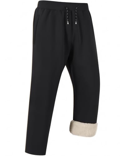 Image of Gihuo Men's Winter Warm Fleece Pants Sherpa Fleece Lined Jogger Pants Sweatpants