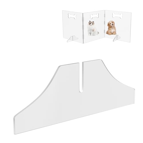 Acrylic Support Feet for Clear Dog Gate & Playpen, Freestanding Stability Base, Transparent Replacement Accessories for Acrylic Pet Gate, Fence, Baby Gate â€“ 13.0 Ã— 3.9 Ã— 0.2 in