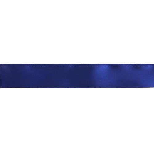 Image of Offray Satin Ribbon, Navy, 7 /8 Inch x 18 Feet