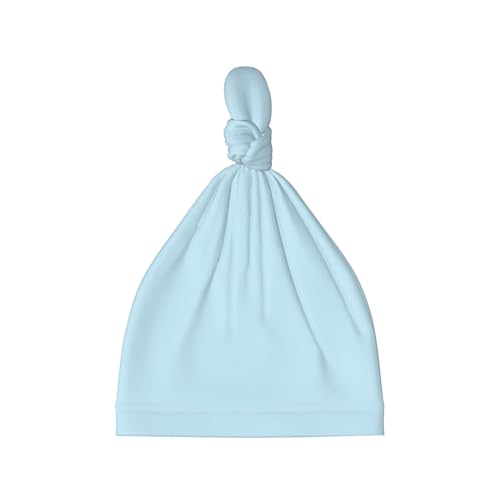 Solid Color Small Fresh Print Newborn Baby Hat, Soft Top Knotted Beanie Cap, Cute Infant Headwear for 0-6 Months Welcome Party