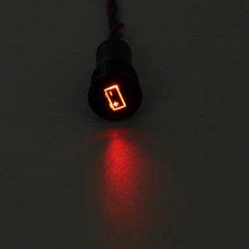 C-FUNN 12V 24V 36V 14Mm Symbole LED Tableau De Bord Avertissement