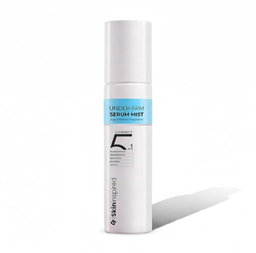 Image of SkinInspired 5 in 1 Underarm Serum Deodorant IFRA Approved Aqua Marine Fragrance Spray for Pigmentation & Sweat Control | 12.10% Triple AHA Complex + Melazero | Reduces Dark Underarms & Bacteria | Non-Sticky & Fast Absorbing | 100ml