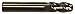 CLEVELAND Ball End Mill,Single End,1/8",PWD Metal C42550