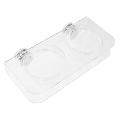 TOGEVAL 1 セット 爬虫類 給餌器 爬虫類 餌 ボウル ヤモリ 給餌 棚 ヘビ 給餌 水 ボウル ヤモリ 給餌器 水 飲水 容器 ヒゲトカゲ アクセサリー タンク アクリル