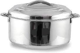 Stainless Steel Casserole Canteen & Hotel Roti Rice Biryani Box Puff Insulated Hot & Cold 12hr Container Casserole Set Surveyware Hot Box with Side Handles for Kitchen 50 litres (12 litres)