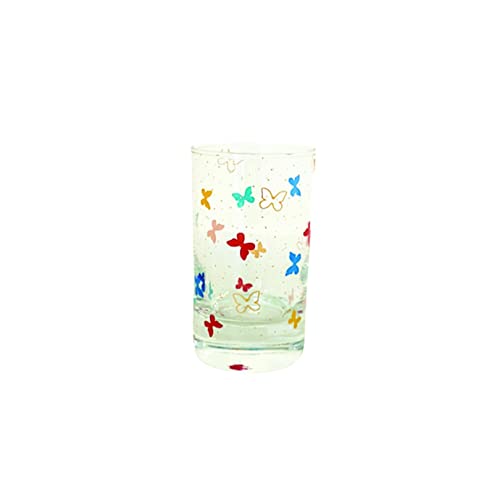 P2 Home Copo Borboleta Copo Suco 2E+2 ml Porcelana Cilíndrico Suco 10,5 cm altura x 6,5 cm diâmetro