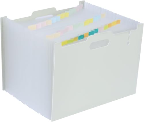 Tumosando ドキュメントスタンド ヨコ A4タテ 加厚発泡PP 36ポケット ジャバラファイル 持ち運び 区分けラベル付き アコーディオン 大容量 書類ケース 伸縮ファイル 自立式 書類収納