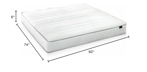Image of Zinus 6 Inch Foam and Spring RV Mattress, Short Queen Size for RVs, Campers & Trailers, Mattress in A Box, White