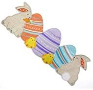 Bunnies Chicks and Eggs Embroidered Table Runner - 36"