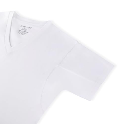 Men's V-Neck Undershirt, Cotton, Sweatproof, White3