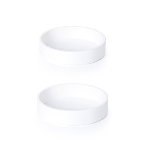 Phoenix Vine 2-Pack 4" Heavy-Duty Plastic Plant Saucer, White, 21-A-4-2