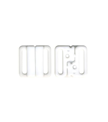 MEDIAC Set von 3 Bikini- Badeanzug-Klemmen, 20 mm, weiß