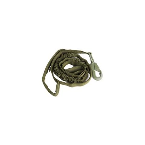 Dog Training Tactical Bungee Leads 100 to 135cm Military Anti Shock Stretchy Traffic Control Handle Quick Release Leash Padded Handle Dog Elastic Lead 2 Handles 2.5cm Wide Medium Large Dogs Army Green Cover