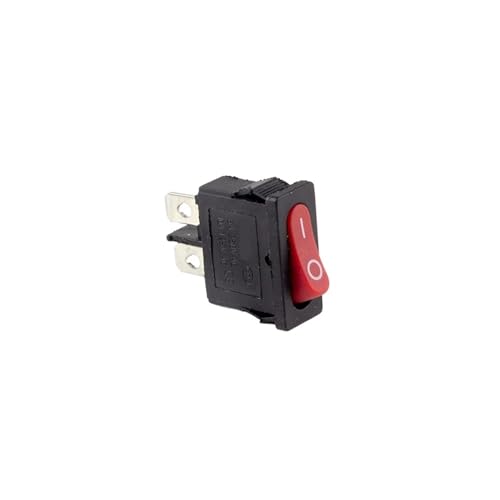 Interrupteur KCD1-110 2 broches 250V lot de 10 pièces de couleur rouge pour circuits électriques