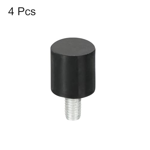 QUARKZMAN M3 Gummipuffer Gewindegummibuchsen, Schwingungsisolatoren, Zylindrischer Stoßdämpfer mit Stiften 8 x 8mm 4 Stück