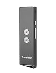 Voice Translator 144 Languages ​​Translation, Two Way Translation, Smart Voice Translator 99% Accuracy Rate Mobile Connection Synchronized Text Display for Translation (Black)
