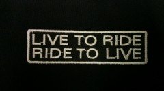 Patch écusson Biker Live to ride - Ride to live
