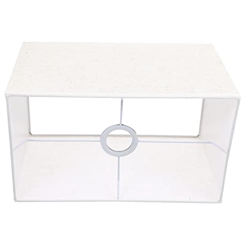 Osaladi Simple Cloth Lampshade, E27 Modern Light Cover, Rectangular Linen Fabric Table Lamp Shade, Hanging Light Protector, Light Accessory For Home Hotel ( Beige ) #TOP16