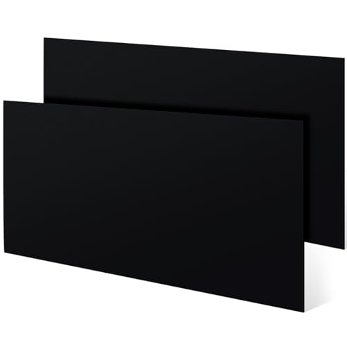 Image of Threehoney 2 Pcs Black HDPE Sheet 1 /4 inch Thick 12 x 24 Inch, HDPE Plastic Sheet High Density Polyethylene Board Flexible Solid Plastic Block for DIY Projects Crafts Machining Home