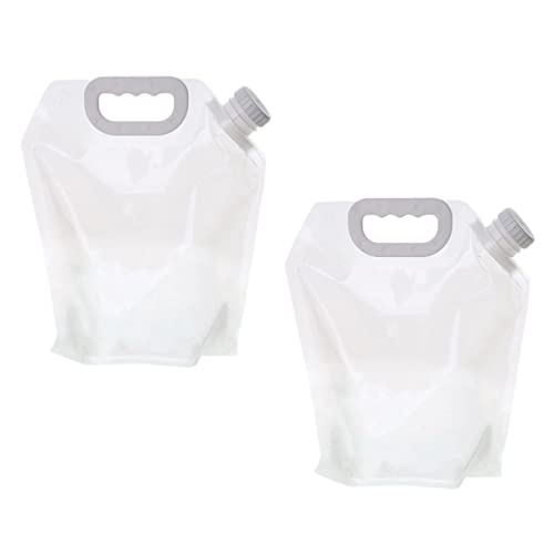 TOYANDONA 1set Folding Water Bag Portable Outdoor Emergency Water Pouch for Camping Hiking and Picnics Leakproof Design for and Use 2pcs