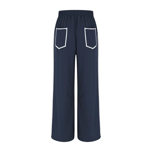 Image of Barrel Pants Women Casual Cargo Wide Leg Baggy Sweatpants Drawstring High Waisted Lounge Palazzo Pants with Pockets