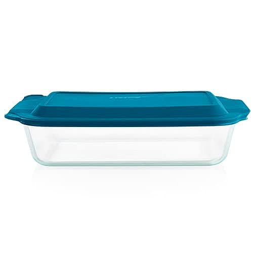Comparison: Best Amber Pyrex Baking Dish 3 Pyrex Deep 9x13-Inch Glass Baking Dish with Lid, Deep Casserole Dish, Glass Food Container, Oven, Freezer and Microwave Safe, Clear Container