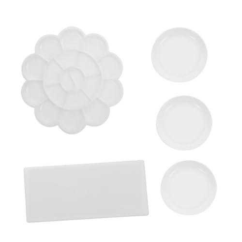 ARTIBETTER 5pcs Mini Art Palette Paint Pigment Mixing Trays Stable Performance Lightweight Portable for Outdoor Sketching