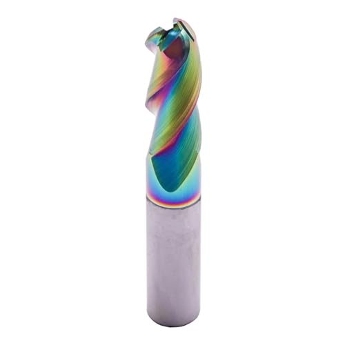Image of 3 /8 inch 3 Flute 37 Helix Solid Carbide Ball Nose End Mill, DLC Coated | Ball End, 3 /8 inch Cutting Dia, 3 /8 inch Shank Dia, 1 inch Length of Cut, 2-1 /2 inch Overall Length, for Milling Aluminum and Copper