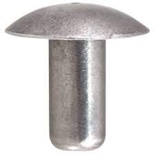 2117-T4 Aluminum (Hard) Brazier Head Solid"Buck" Rivets 3/16" x 7/16" - Pack of 500