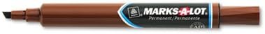 Permanent Marker, Large Chisel Tip, Brown, Dozen, Sold as 1 Dozen