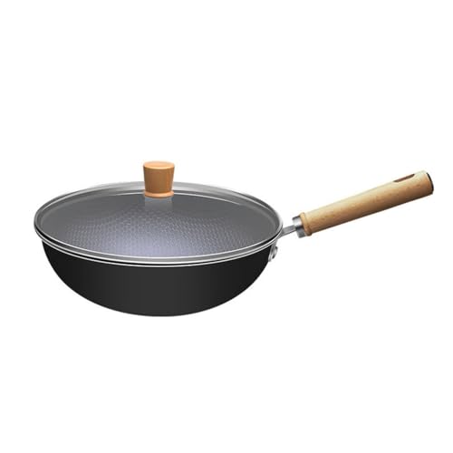 MOBYGKFY Non-Stick Iron Pan Stainless Steel Non-Stick Frying Pan Gas Stove Household Kitchen Cookware