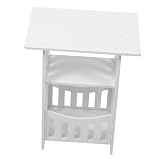WESIEVYA Mesita De Noche Tocador Blanco Mesa Auxiliar para Dormitorio Diseño Moderno como Mesa De Noche Estrecha para Sala De Estar o Cabecera De Cama