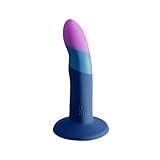 ROMP Piccolo Non Realistic Dildo - 14cm Silikon - Bullet Vibrator kompatibel - P-Punkt & G-Punkt Dildo - Harness geeignet Saugnapf - Adult Sex Toy - Blau