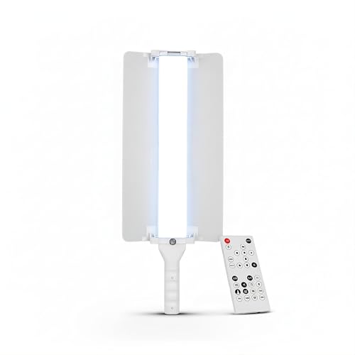 DIGITEK® (DSL-25W RGB) Stick Light Portable Handheld RGB LED Light Wand with Barn Door & Remote Control, Color Temp 2700-7500K + RGB, 39 Special Lighting Effects & Carry Bag