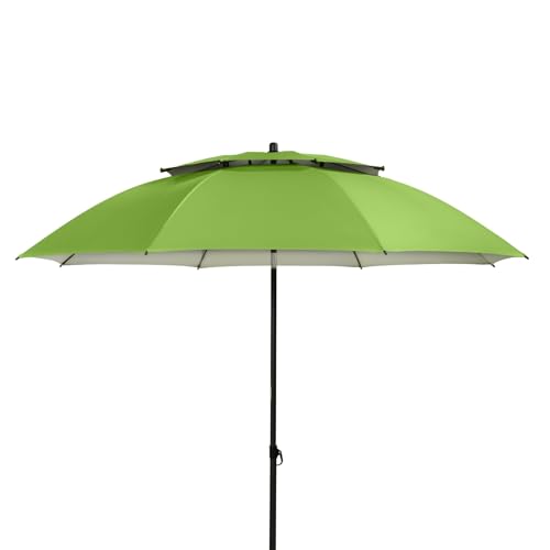 doppler derby Windprofi 200cm in Apfelgrün I Sonnenschirm für Strand sowie Balkon & Terrasse I Schirm höhenverstellbar I Mit UV-Schutz I knickbar I Für Freibad I Strandschirm