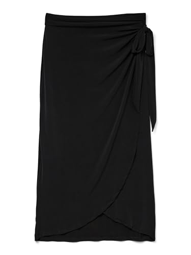 VERO MODA Female Wrap Skirt VMFRANCES High Waist Long Skirt, Black, L