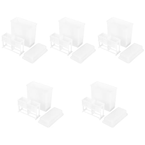 Ipetboom 24 Slots Slides Storage Jar and Rack: 24 Places Microscope Slides Staining Rack and Jar, Microscope Slide Box Holder