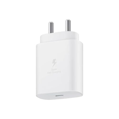 Image of GearZTouch 25W Ultra Fast Charging Adapter with PPS Protection Compatible with Samsung S24 /S23 /S21 All Plus &Ultra Series,Fold 6 /5 /4,NordCE 3Lite 5G,2T 5G,CE 2 Lite 5G,Nord 5G (White)