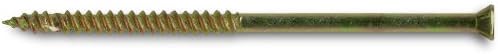 Fastap B300TT #8 x 3" Trimtite Self Drilling Wood Finishing Screws with Yellow Zinc Finish - Square Drive Head 100 per Package