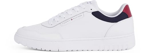 Tommy Hilfiger Court Sneaker Hombre Basket Core Lite Low Top, Blanco (White), 40