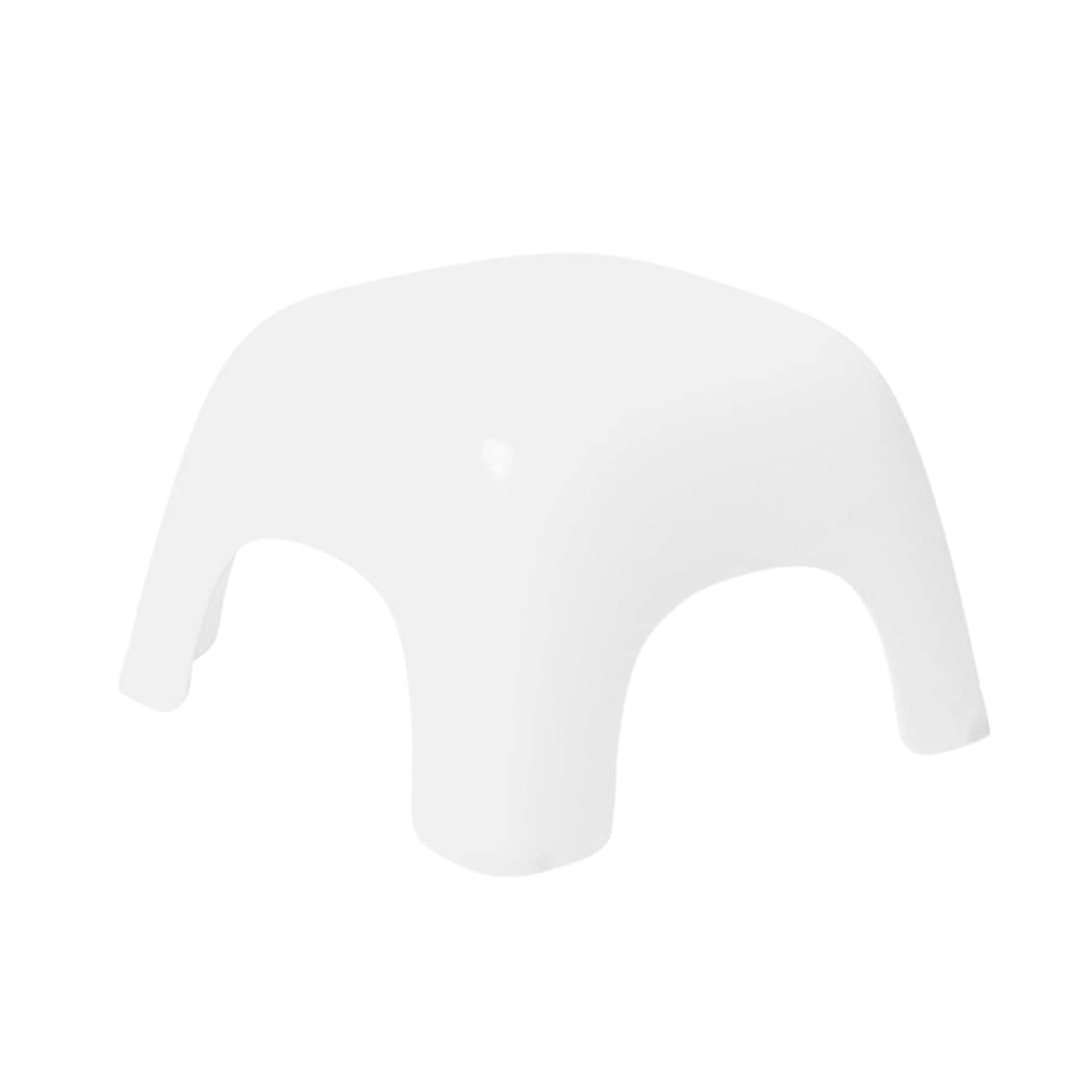 OUNONA Sturdy Boys and Girls Step Stool White Plastic Small Bench Seat Boys and Girls Footstool Slip