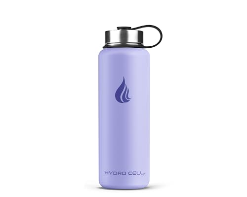 Image of HYDRO CELL Stainless Steel Insulated Water Bottle with Straw - For Cold & Hot Drinks - Metal Vacuum Flask with Screw Cap and Modern Leakproof Sport Thermos for Adults (Lilac 40oz)